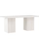 VENTURE DESIGN Olga spisebord, rektangulrt - hvitkalket MDF (200x90)