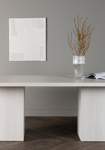 VENTURE DESIGN Olga spisebord, rektangulrt - hvitkalket MDF (200x90)