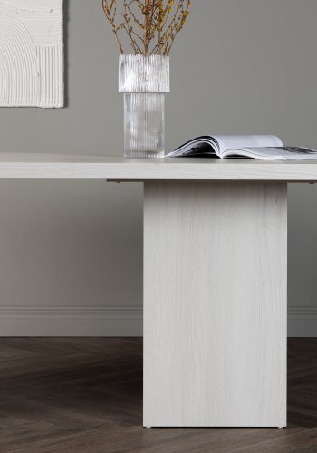 VENTURE DESIGN Olga spisebord, rektangulrt - hvitkalket MDF (200x90)