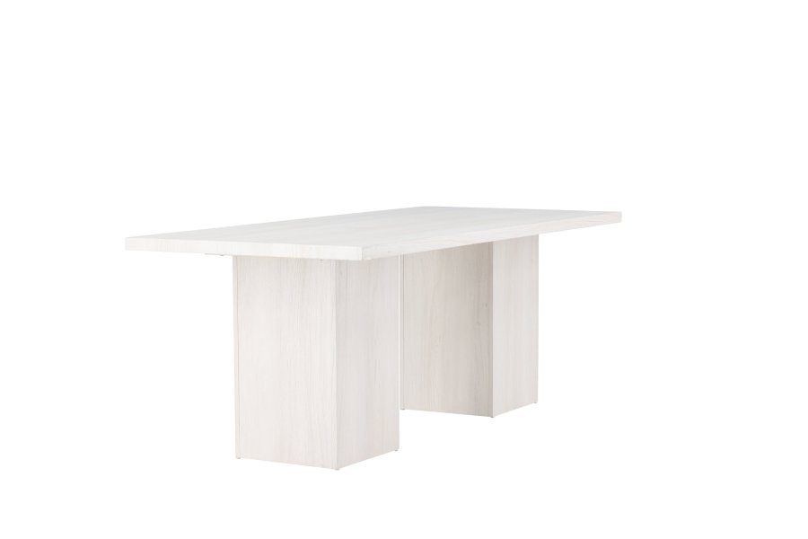 VENTURE DESIGN Olga spisebord, rektangulrt - hvitkalket MDF (200x90)