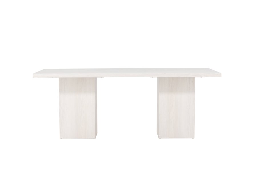 VENTURE DESIGN Olga spisebord, rektangulrt - hvitkalket MDF (200x90)