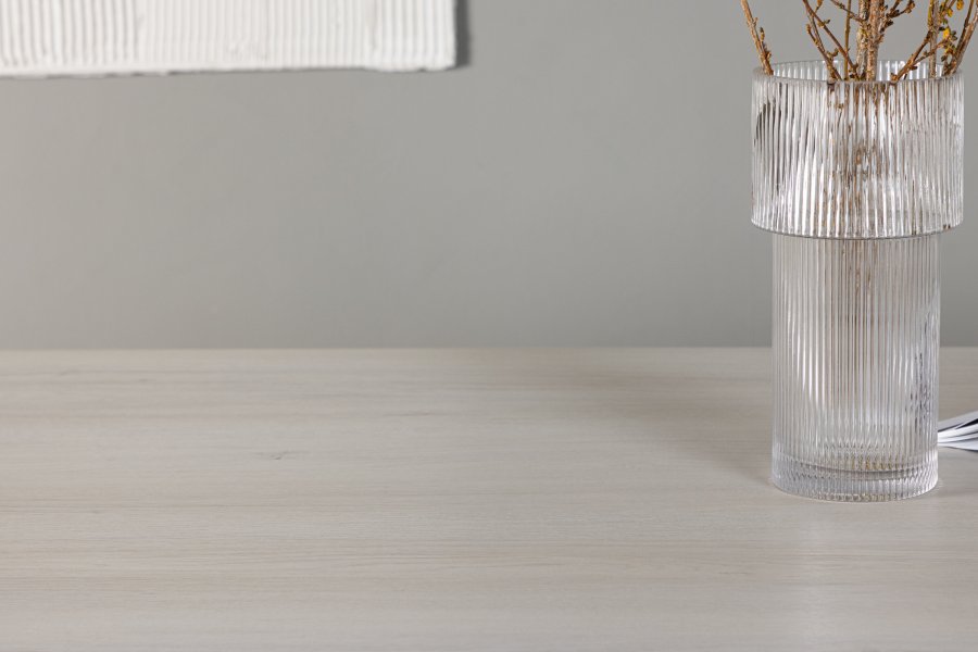 VENTURE DESIGN Olga spisebord, rektangulrt - hvitkalket MDF (200x90)