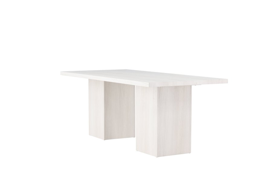 VENTURE DESIGN Olga spisebord, rektangulrt - hvitkalket MDF (200x90)