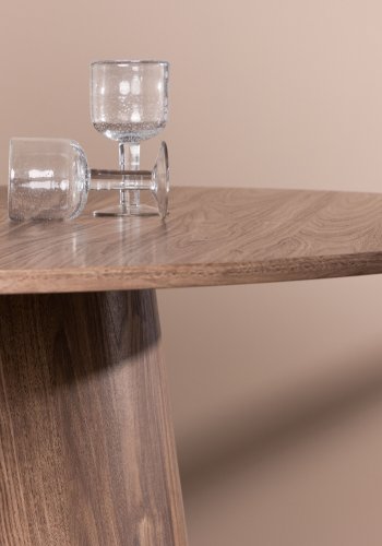 VENTURE DESIGN Lanzo spisebord, rundt - naturlig MDF (120)