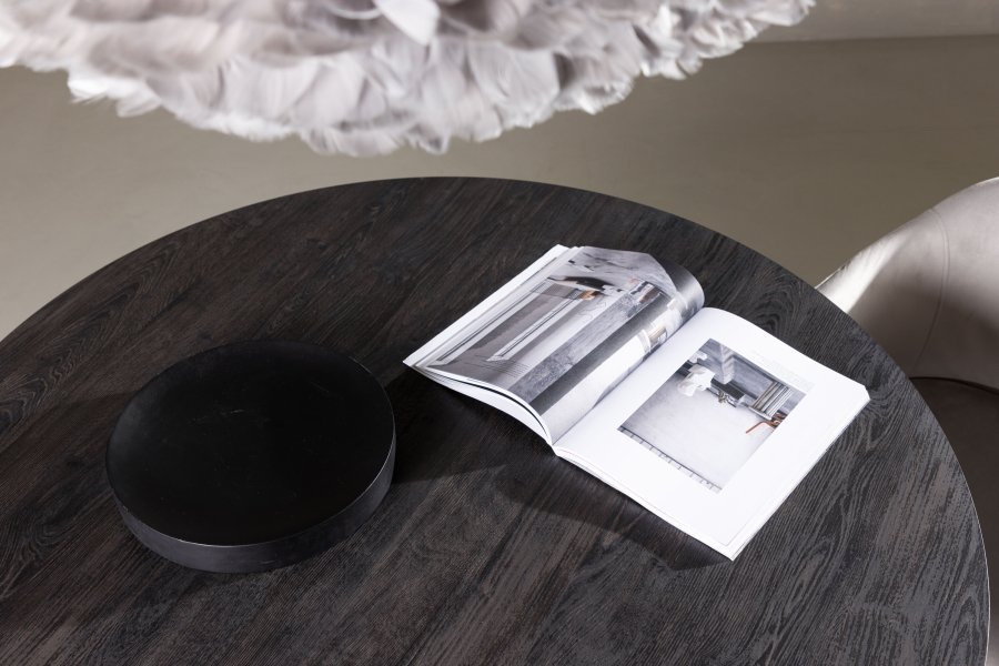 VENTURE DESIGN Lanzo spisebord, rund - mocca MDF (120)