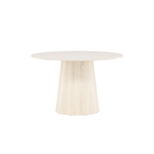VENTURE DESIGN Lanzo spisebord, rund - hvidvasket MDF (120)