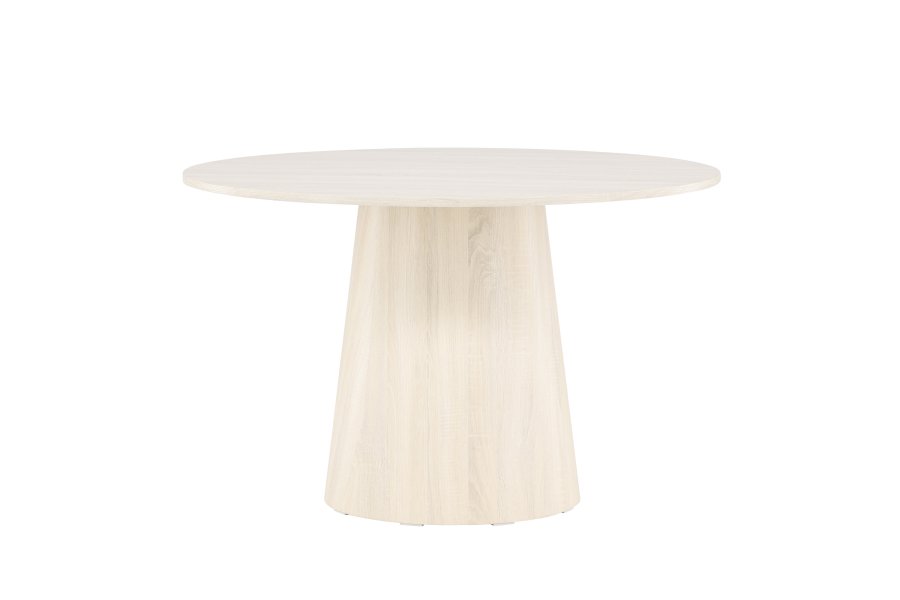 VENTURE DESIGN Lanzo spisebord, rundt - hvitkalket MDF (120)