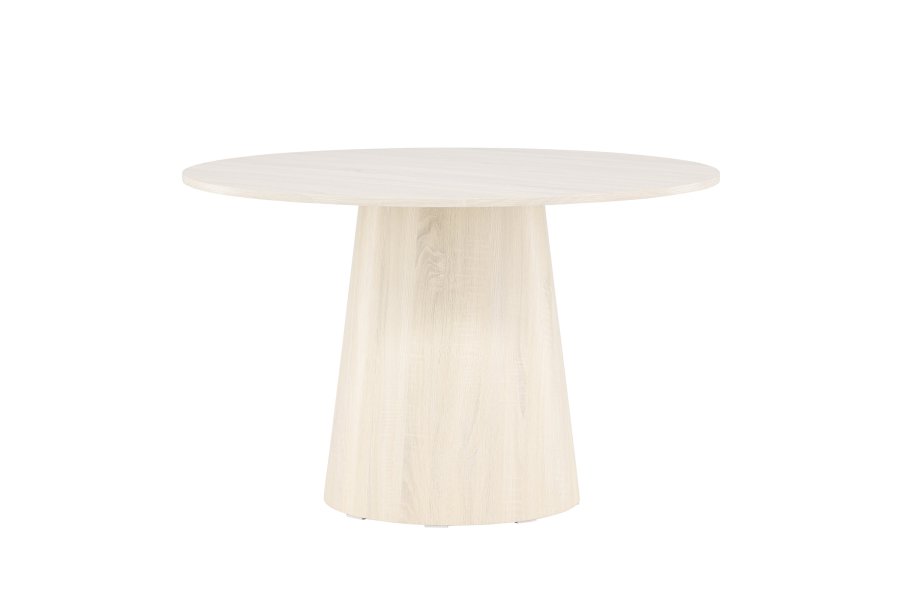 VENTURE DESIGN Lanzo spisebord, rundt - hvitkalket MDF (120)