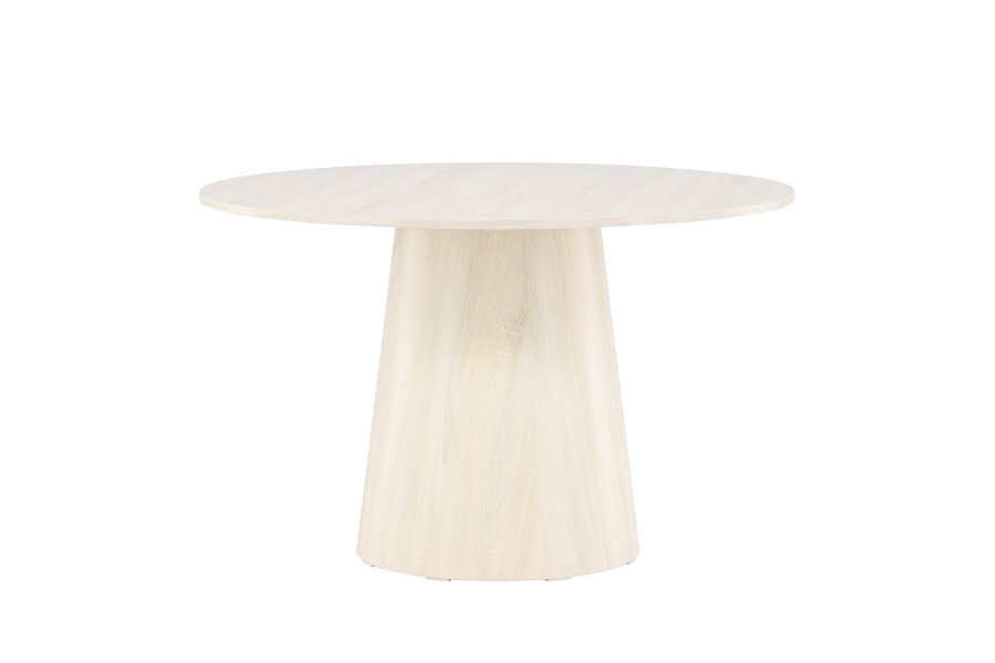 VENTURE DESIGN Lanzo spisebord, rundt - hvitkalket MDF (120)