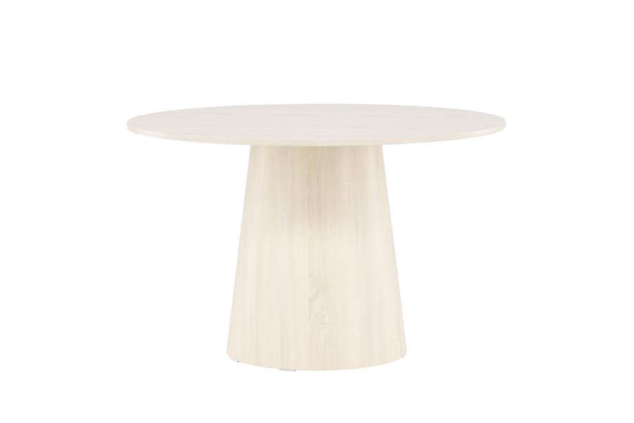 VENTURE DESIGN Lanzo spisebord, rundt - hvitkalket MDF (120)