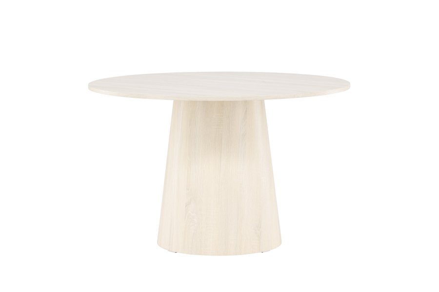 VENTURE DESIGN Lanzo spisebord, rundt - hvitkalket MDF (120)