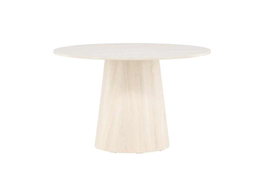 VENTURE DESIGN Lanzo spisebord, rundt - hvitkalket MDF (120)