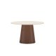 VENTURE HOME Lanzo matbord - Mocca / Travertin-look - MDF med 3D-papper