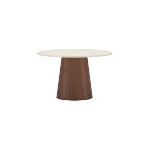 VENTURE HOME Lanzo matbord - Mocca / Travertin-look - MDF med 3D-papper