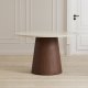 VENTURE HOME Lanzo matbord - Mocca / Travertin-look - MDF med 3D-papper