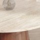 VENTURE HOME Lanzo spisebord, rund - travertinlook og mocca MDF med 3D-papir (�120)
