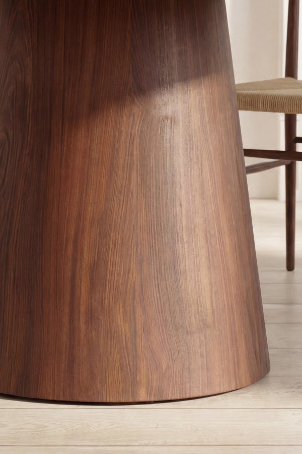VENTURE HOME Lanzo spisebord, rund - travertinlook og mocca MDF med 3D-papir (�120)