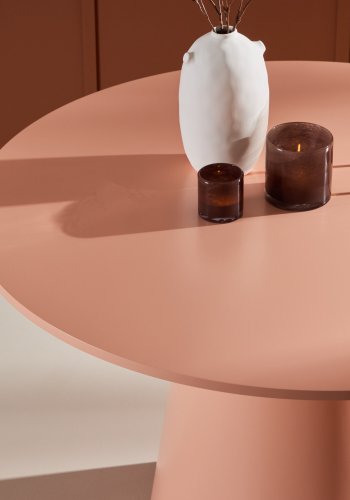 VENTURE DESIGN Lanzo spisebord, rund - fersken MDF (120)