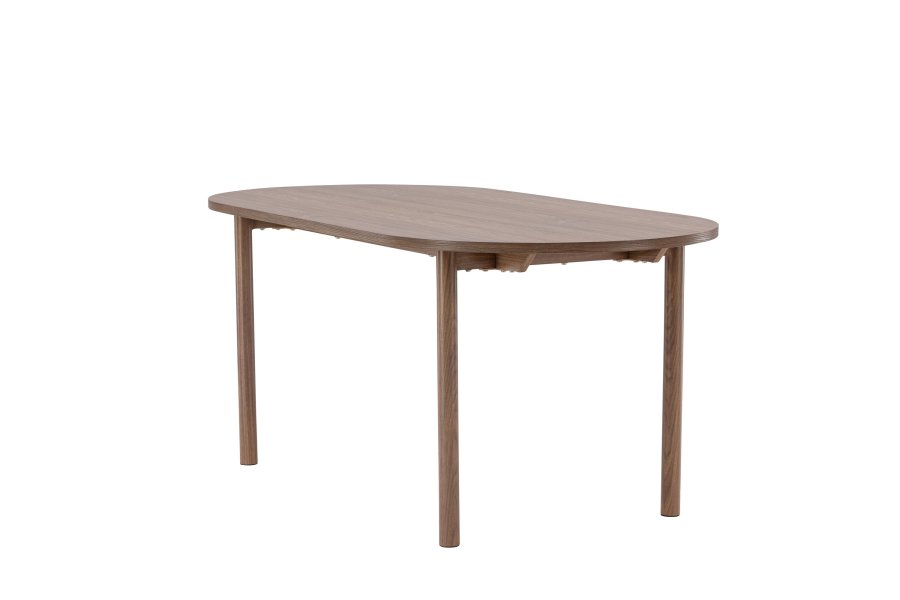 VENTURE DESIGN Andy spisebord, ovalt - naturlig MDF og stl (180x75)
