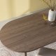 VENTURE DESIGN Andy spisebord, ovalt - naturlig MDF og stl (180x75)