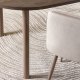 VENTURE DESIGN Andy spisebord, ovalt - naturlig MDF og stl (180x75)
