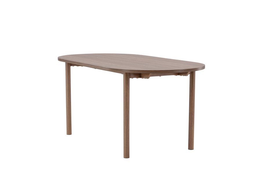 VENTURE DESIGN Andy spisebord, ovalt - naturlig MDF og stl (180x75)