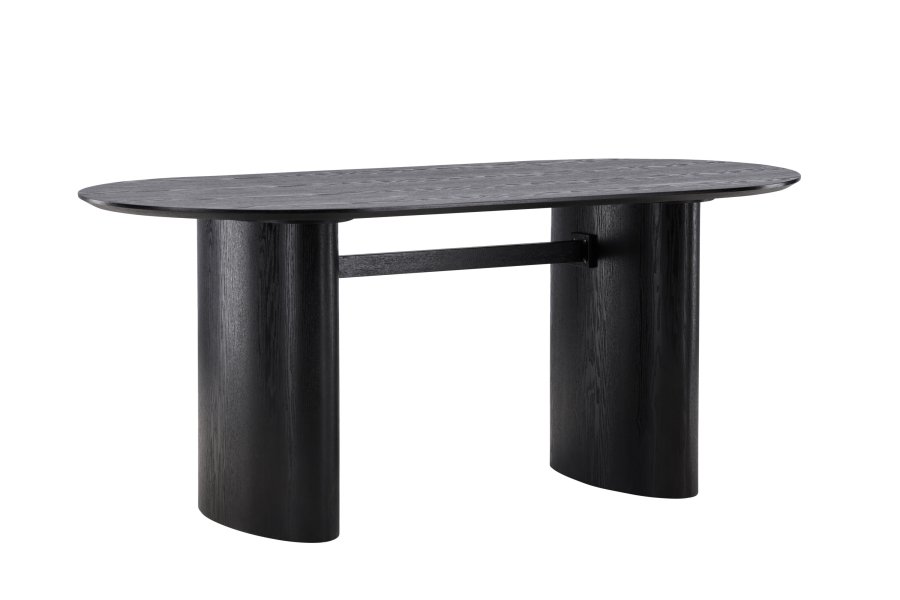 VENTURE DESIGN Isolde spisebord, oval - sort MDF (180x75)
