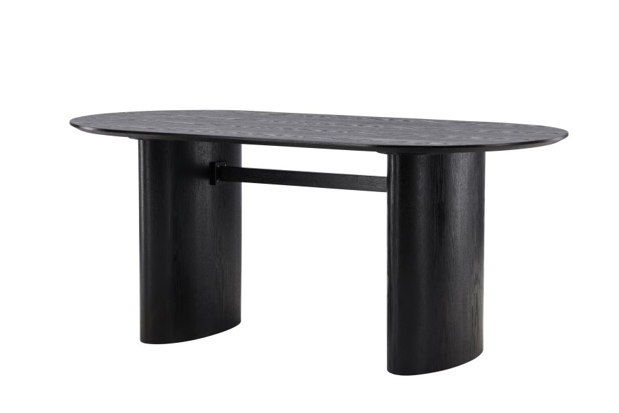 VENTURE DESIGN Isolde spisebord, oval - sort MDF (180x75)
