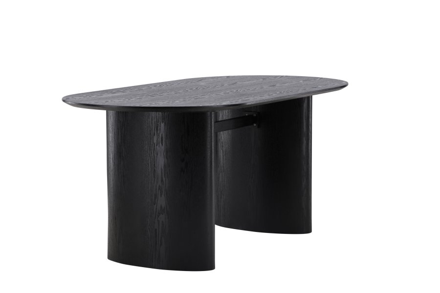 VENTURE DESIGN Isolde spisebord, oval - sort MDF (180x75)