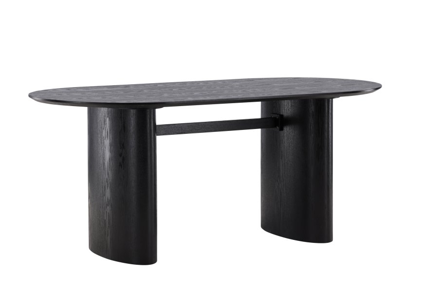 VENTURE DESIGN Isolde spisebord, oval - sort MDF (180x75)