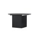 VENTURE DESIGN Matilda spisebord, m. udtrk - sort MDF med finr (130/180)
