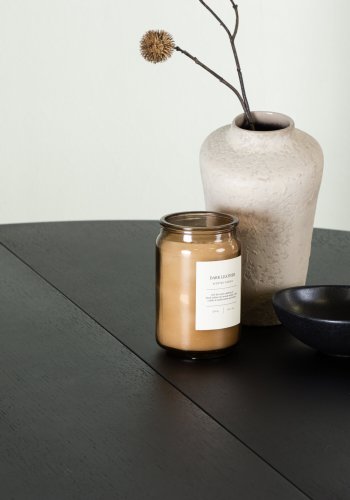 VENTURE DESIGN Matilda spisebord, m. udtrk - sort MDF med finr (130/180)