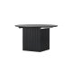 VENTURE DESIGN Matilda spisebord, m. udtrk - sort MDF med finr (130/180)