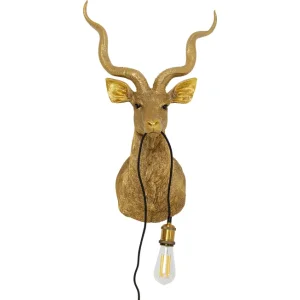 KARE DESIGN Animal Goat vägglampa - guld polyresin och aluminium
