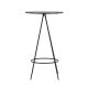 VENTURE DESIGN Bistro barbord, m. fodsttte, rund - sort finr og sort metal (60)