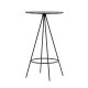 VENTURE DESIGN Bistro barbord, m. fodsttte, rund - sort finr og sort metal (60)