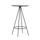 VENTURE DESIGN Bistro barbord, m. fodsttte, rund - sort finr og sort metal (60)