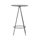 VENTURE DESIGN Bistro barbord, m. fodsttte, rund - sort finr og sort metal (60)