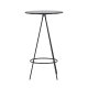 VENTURE DESIGN Bistro barbord, m. fodsttte, rund - sort finr og sort metal (60)