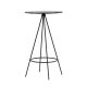 VENTURE DESIGN Bistro barbord, m. fodsttte, rund - sort finr og sort metal (60)