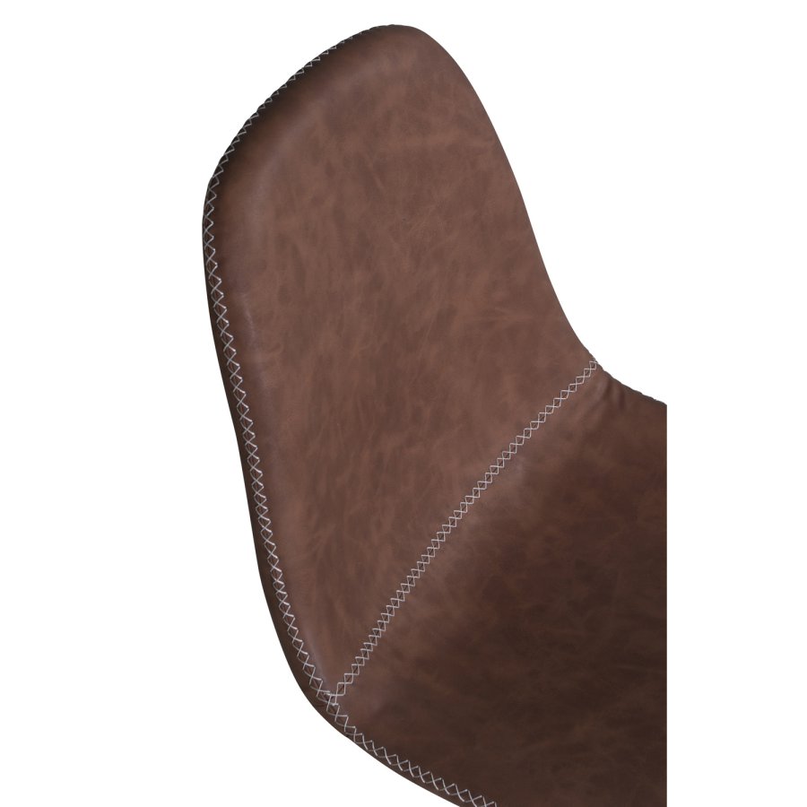 VENTURE DESIGN Polar spisestuestol med svingfunksjon - brun PU og sort metall