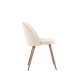 VENTURE DESIGN Matstol i sammet - beige polyestersammet och stl i trlook