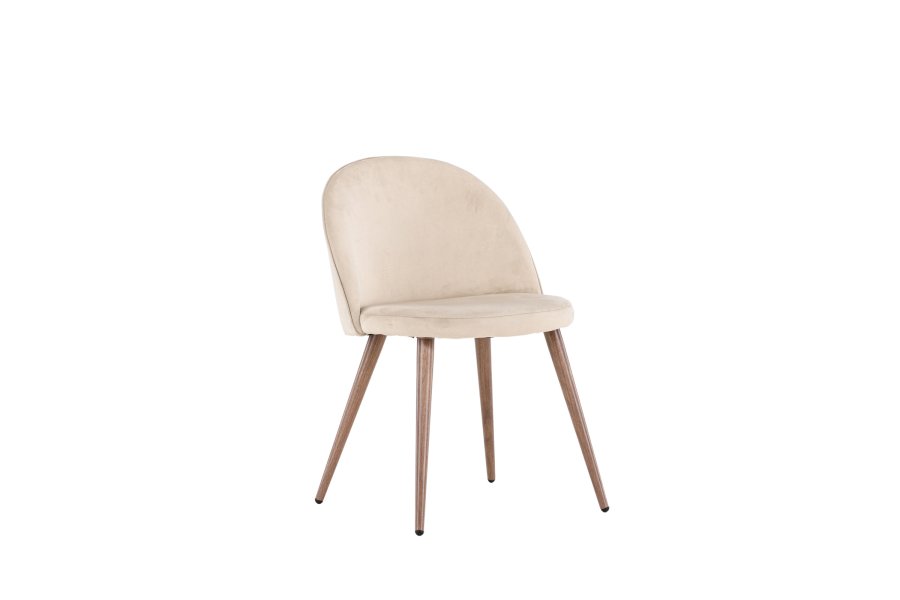 VENTURE DESIGN Matstol i sammet - beige polyestersammet och stl i trlook