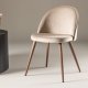 VENTURE DESIGN Matstol i sammet - beige polyestersammet och stl i trlook