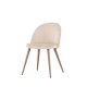 VENTURE DESIGN Matstol i sammet - beige polyestersammet och stl i trlook