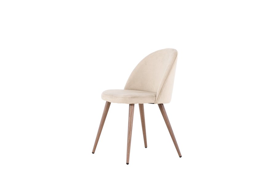 VENTURE DESIGN Matstol i sammet - beige polyestersammet och stl i trlook