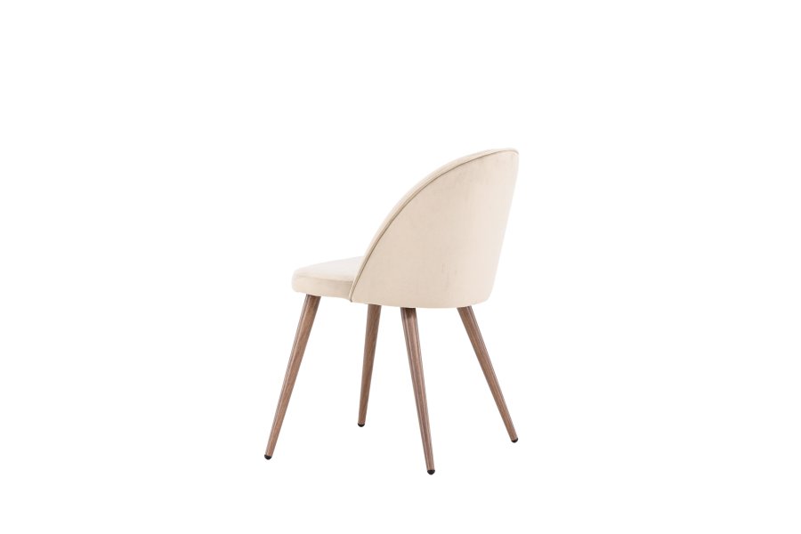 VENTURE DESIGN Matstol i sammet - beige polyestersammet och stl i trlook