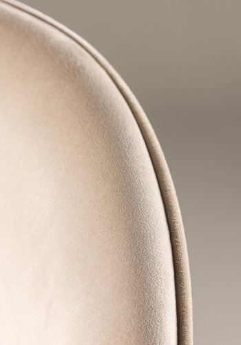 VENTURE DESIGN Matstol i sammet - beige polyestersammet och stl i trlook