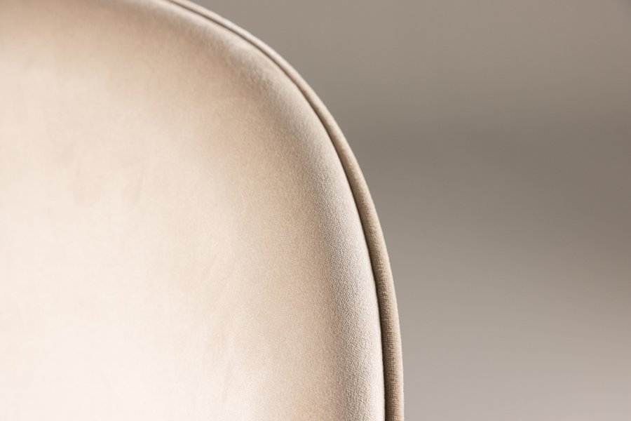 VENTURE DESIGN Matstol i sammet - beige polyestersammet och stl i trlook