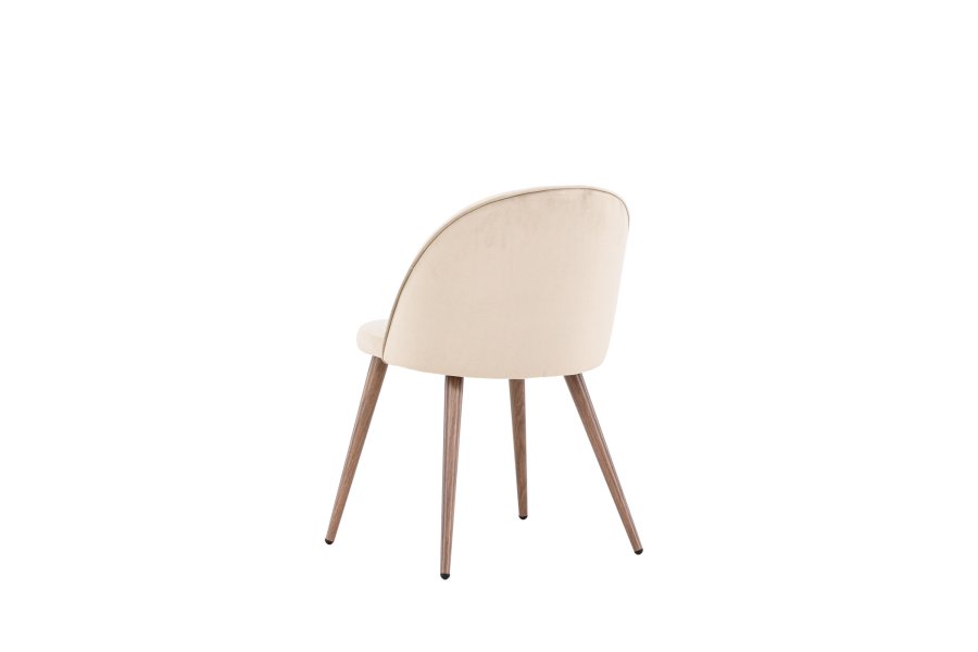 VENTURE DESIGN Matstol i sammet - beige polyestersammet och stl i trlook